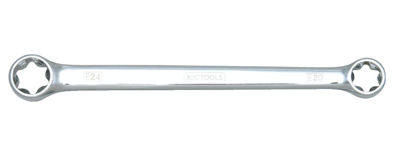 KS Tools CHROMEplus Torx E Doppel Ringschlüssel, E20xE24
