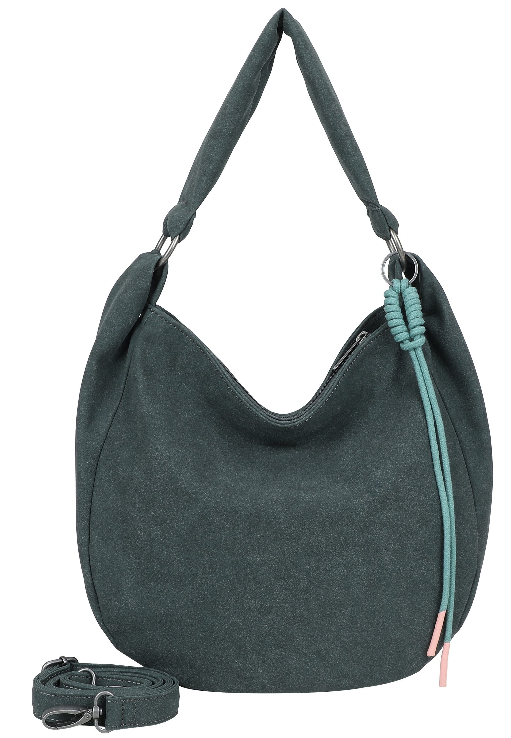 Fritzi aus Preußen Schultertasche Sue01 Suede Jacky Soft Dark Olive, mit verstellbarem Schultergurt