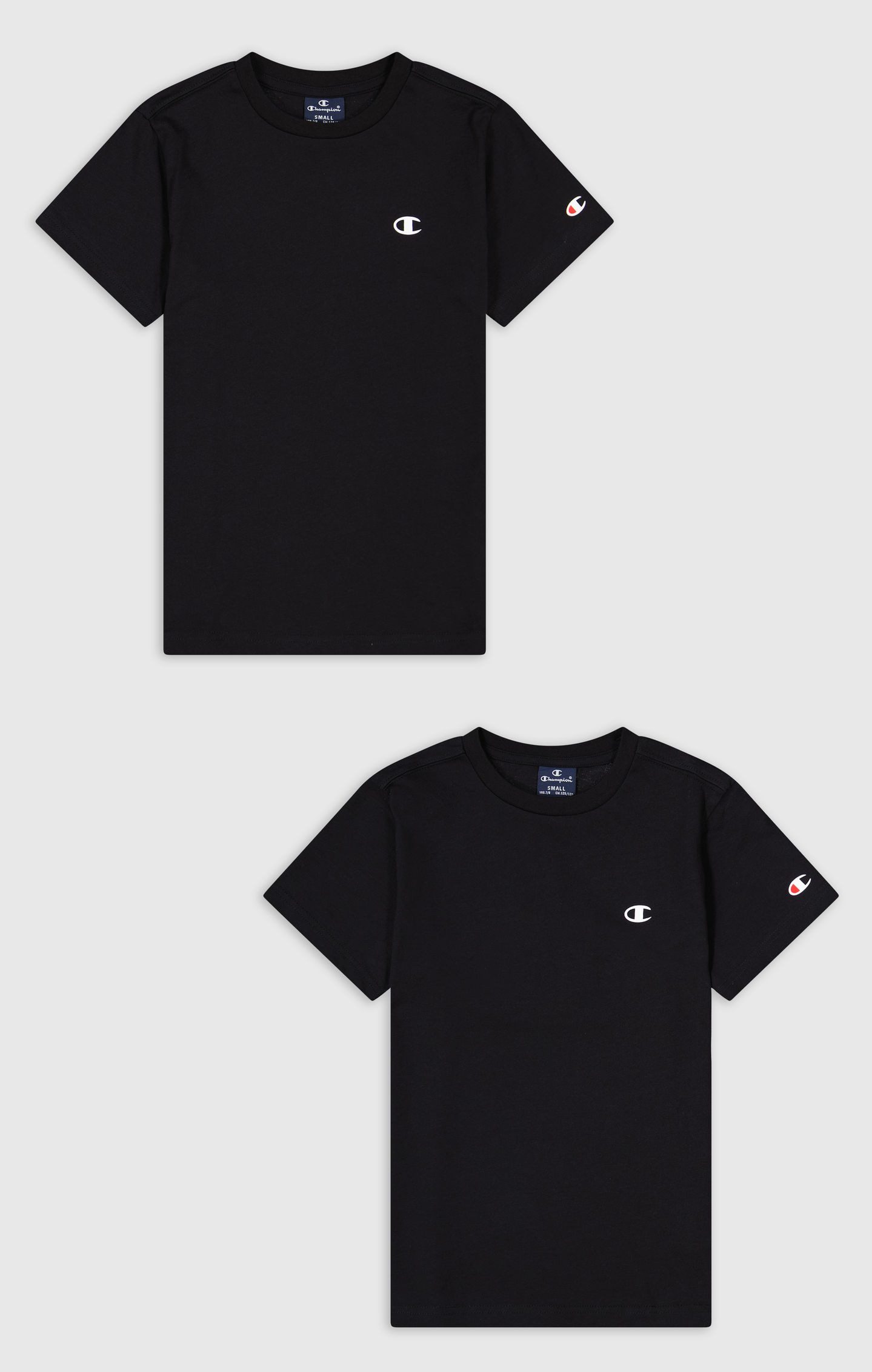 Champion T-Shirt (Packung, 2-tlg) 2er-Pack, Kurzarm, mit Rundhalsausschnitt, aus Baumwolle