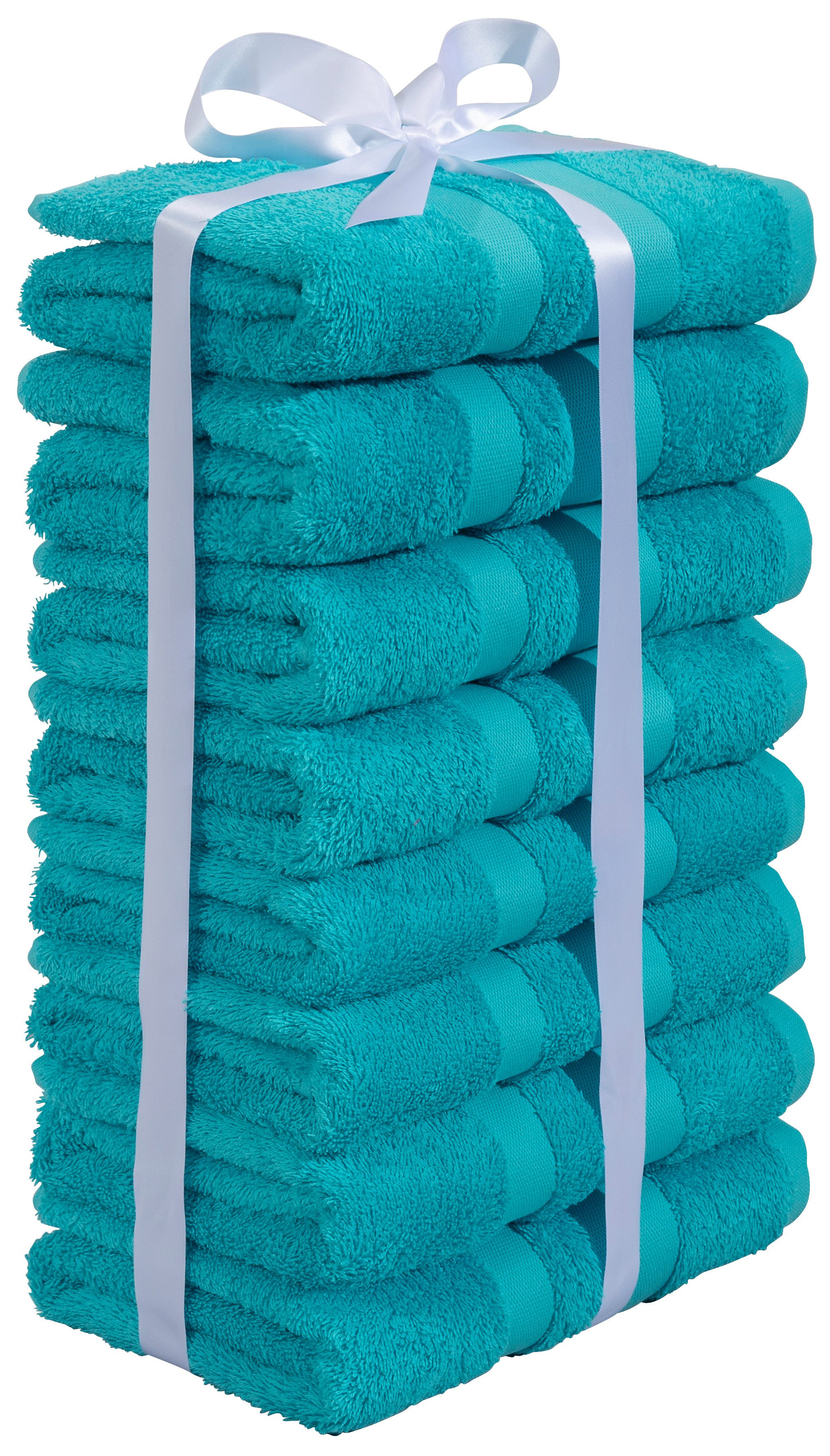 OTTO home Handtücher Vanessa, 8 Handtücher, 50x100cm, in Standard- und Premium-Qualität, Walkfrottee (Set, 8-St), Handtücher mit Bordüre, 100% Baumwolle, einfar – Bild 4 von 5