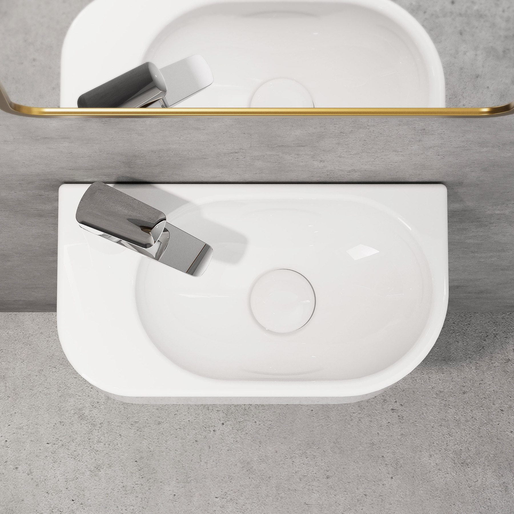 HOROW Waschbecken Aufsatzwaschbecken Oval Rund Waschbecken Glänzend weiß (f günstig online kaufen