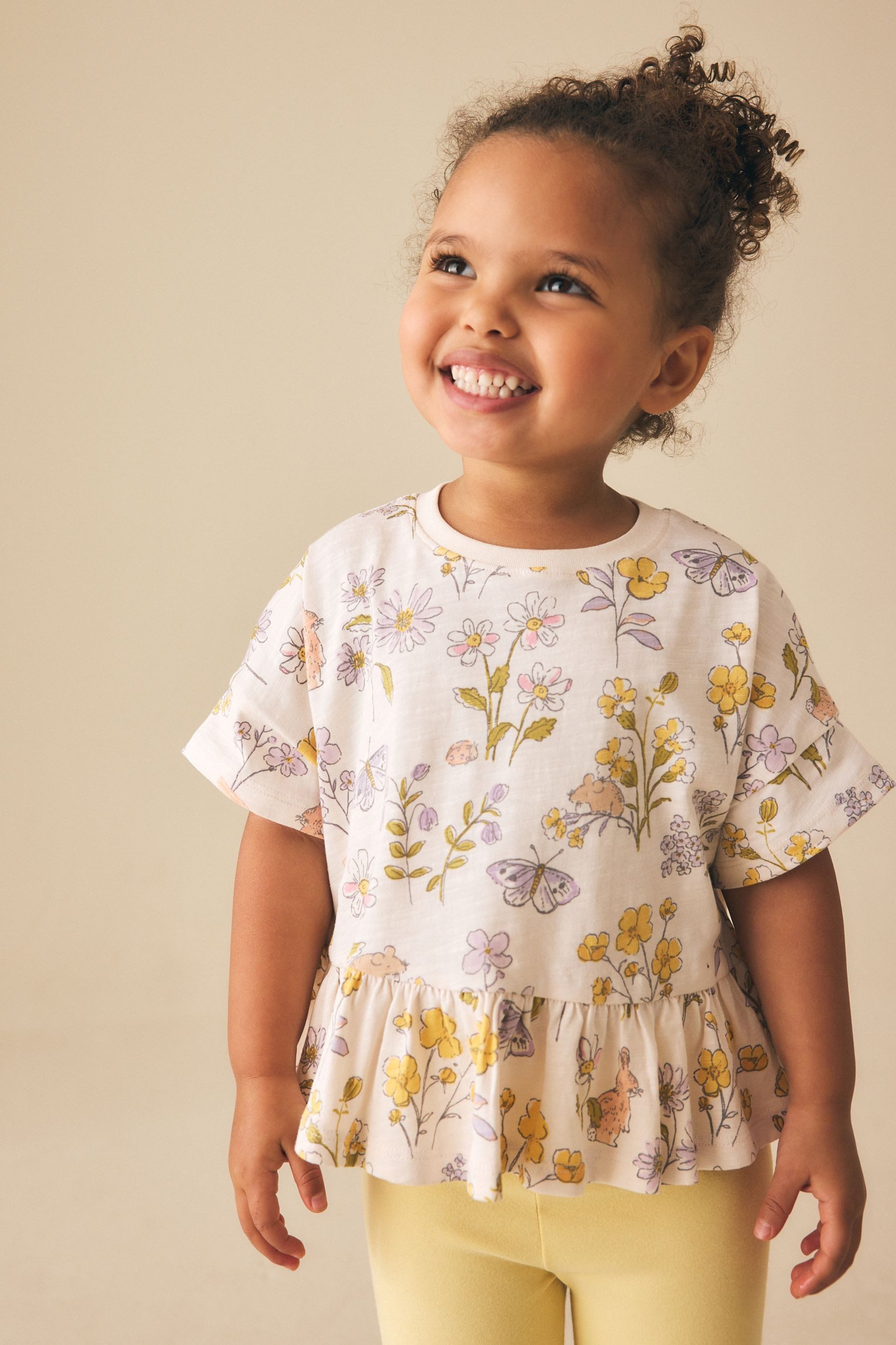 Ecru White Floral