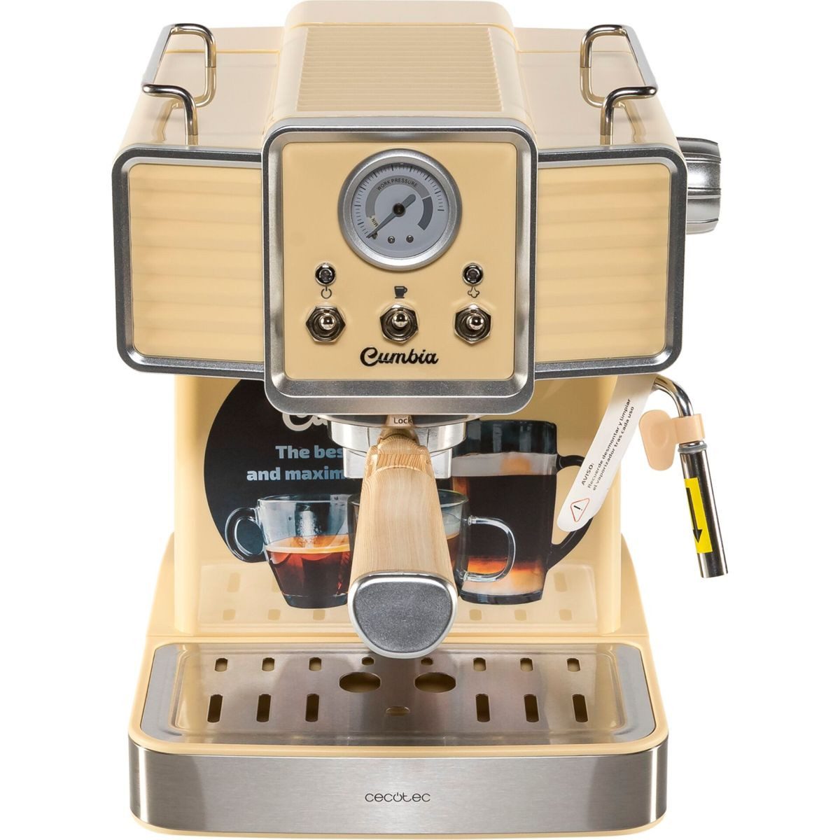 Cecotec Siebträgermaschine Power Espresso 20 Tradizionale Light