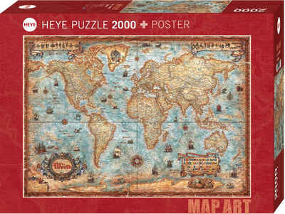 HEYE Puzzle The World, 2000 Puzzleteile, Made in Europe