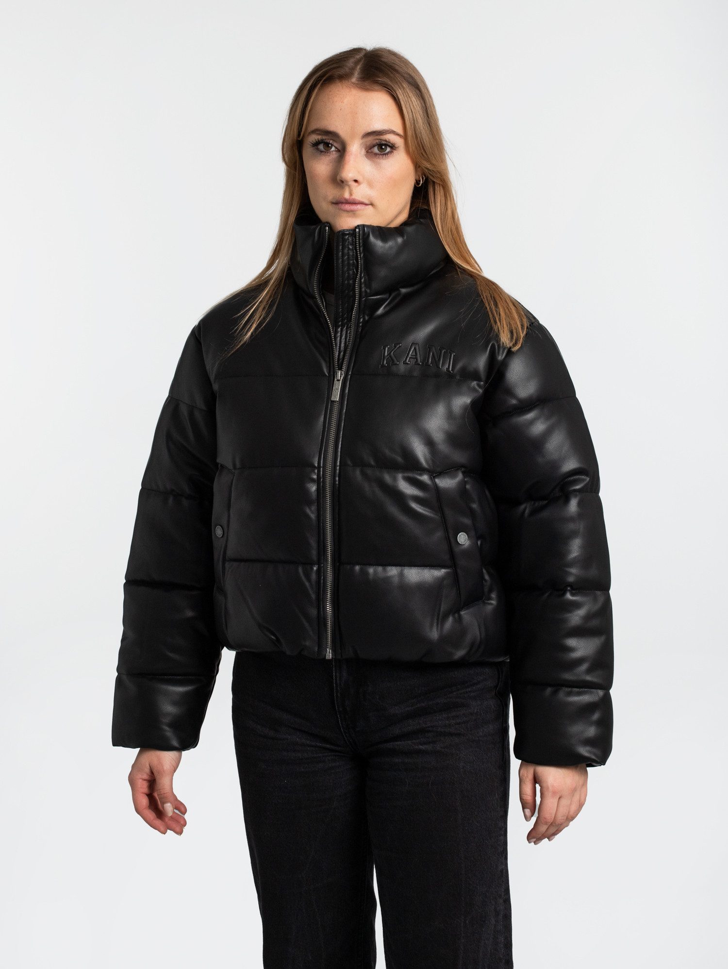 Karl Kani Winterjacke Karl Kani Serif Crop PU Puffer Jacket günstig online kaufen
