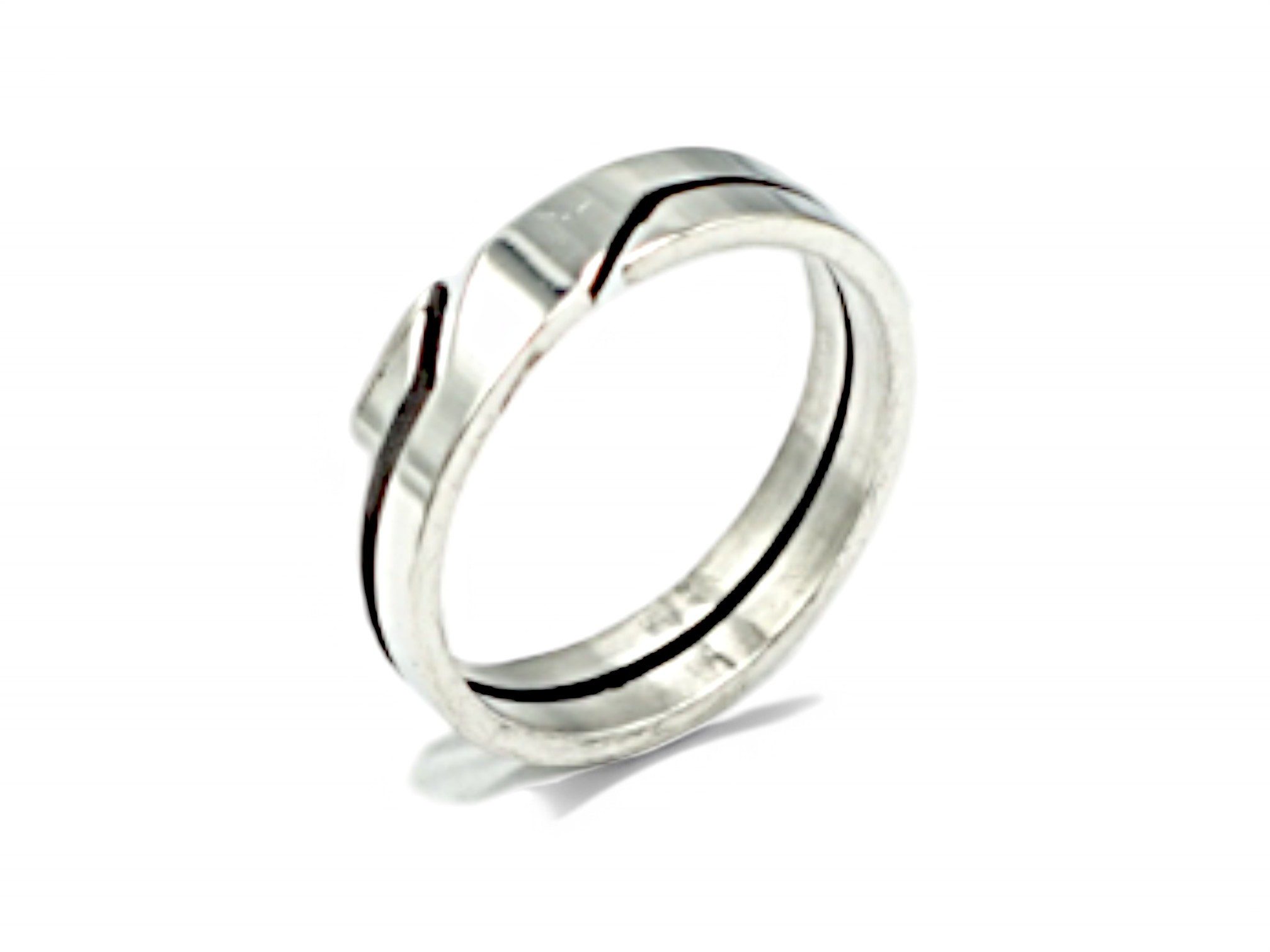 Fingerring Elegante Edelstahl-Ringe mit Cut-Out-Design