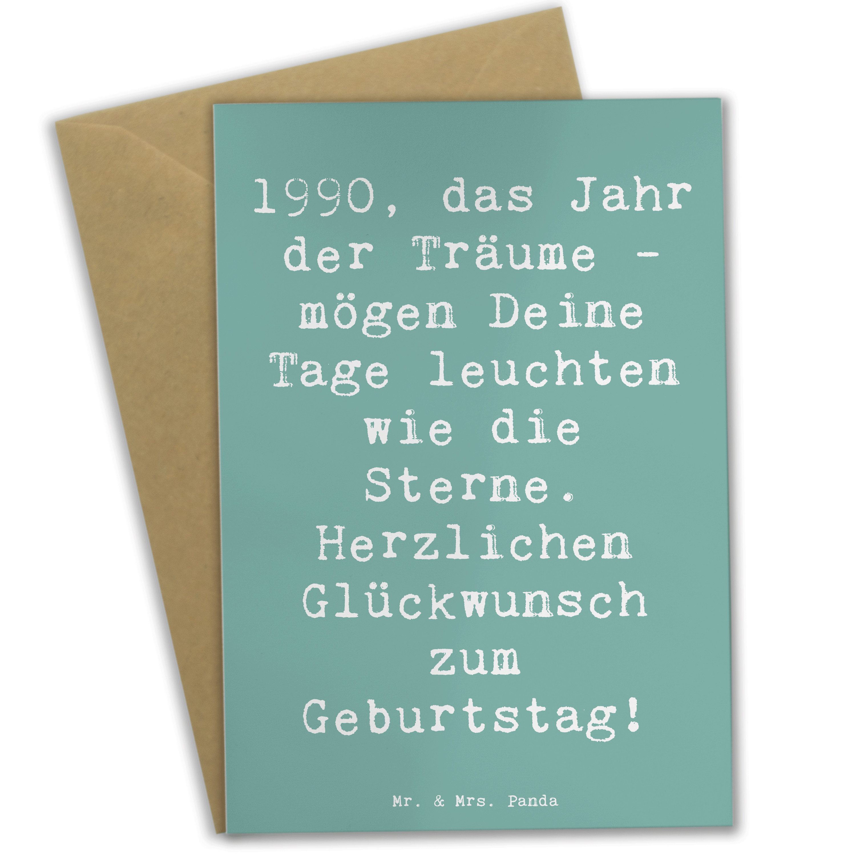 Grußkarte 1990 Geburtstag Träume - Meeresbrise - Geschenk, Jahr der Träume, 199