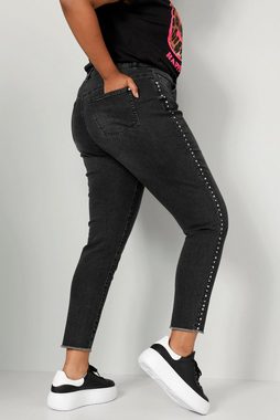 Angel of Style Regular-fit-Jeans 7/8-Jeans Slim Fit Ziernieten 5-Pocket