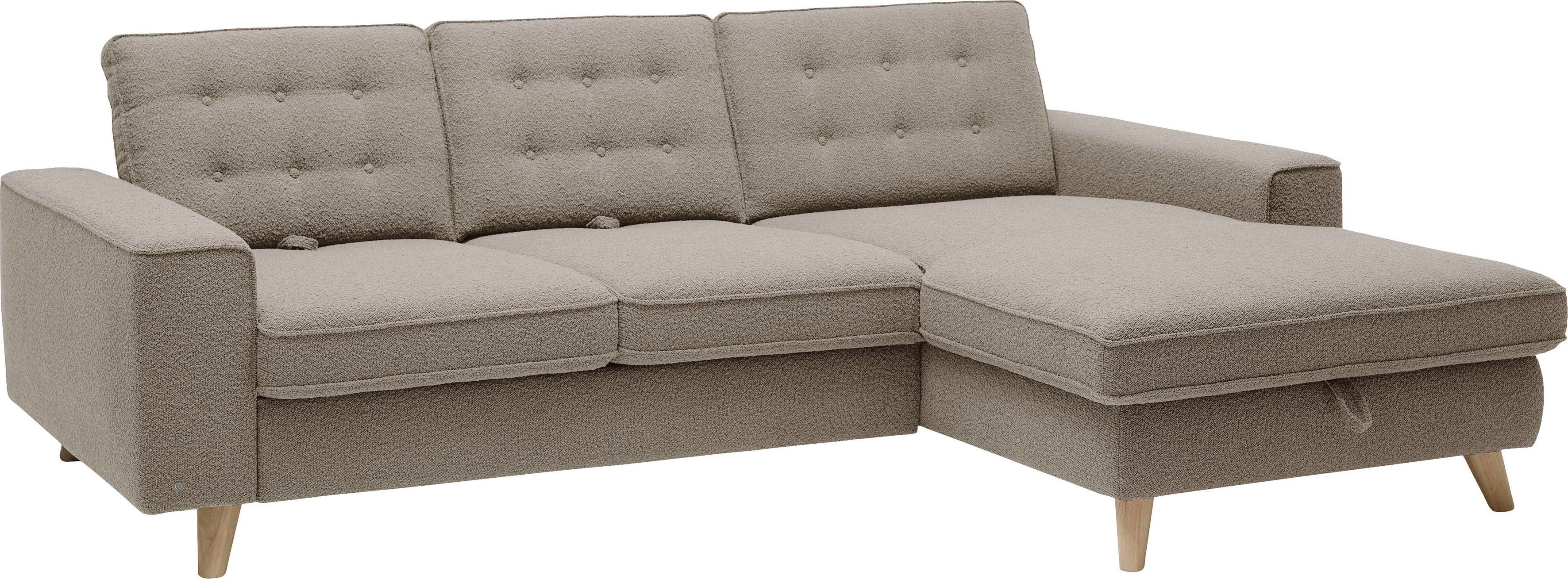 und mit HOME Chic, Nordic Shift TAILOR wahlweise Bettkasten TOM Bettfunktion Ecksofa