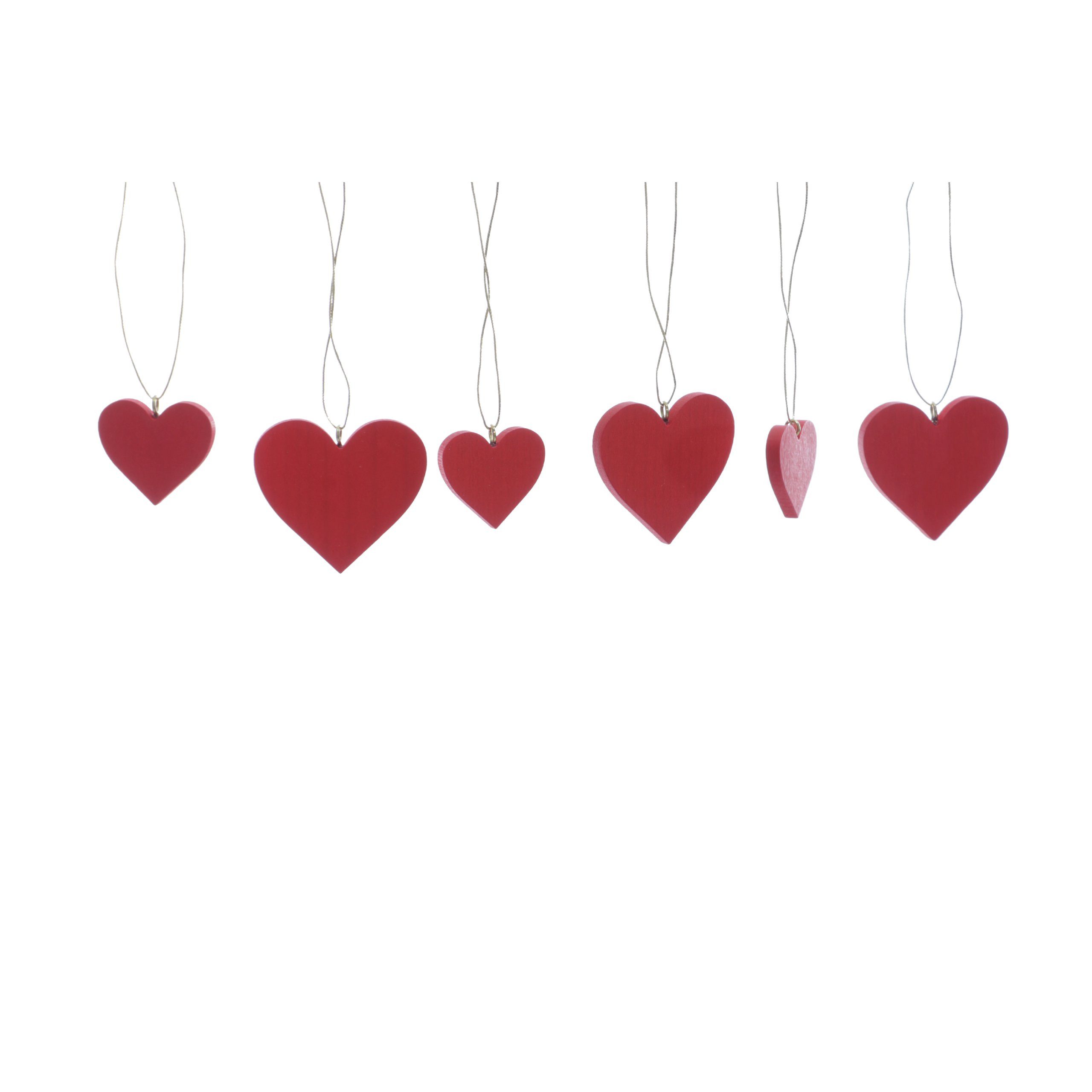 Christbaumschmuck Baumbehang Herzen rot HxB 5x5cm NEU
