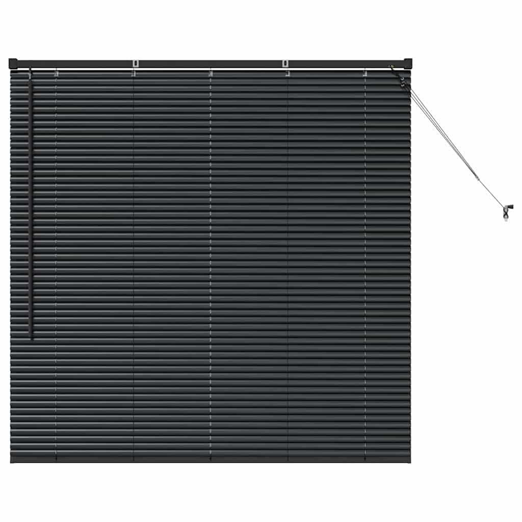 vidaXL Jalousie 130 x 130 cm Fenster Jalousie mit Vorhängen Sonstiges Schwarz 130x130