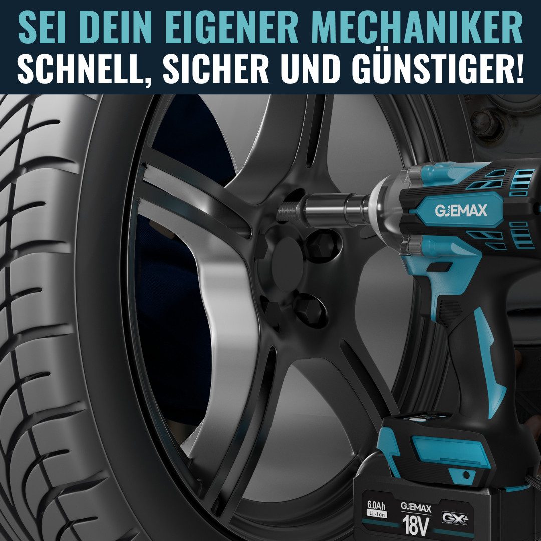 GJEMAX Akku-Schlagschrauber 18V 520NM, 520 Nm günstig online kaufen