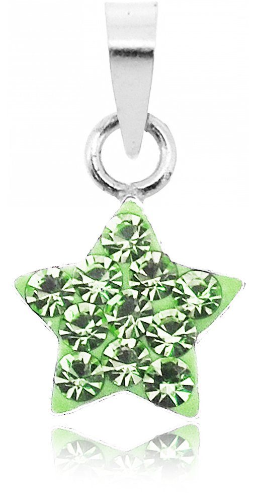 LUISIA® Kettenanhänger Кулон Stern mit Kristallen von Swarovski® - 925 Sterling Silber (inkl. Schmuckbox)