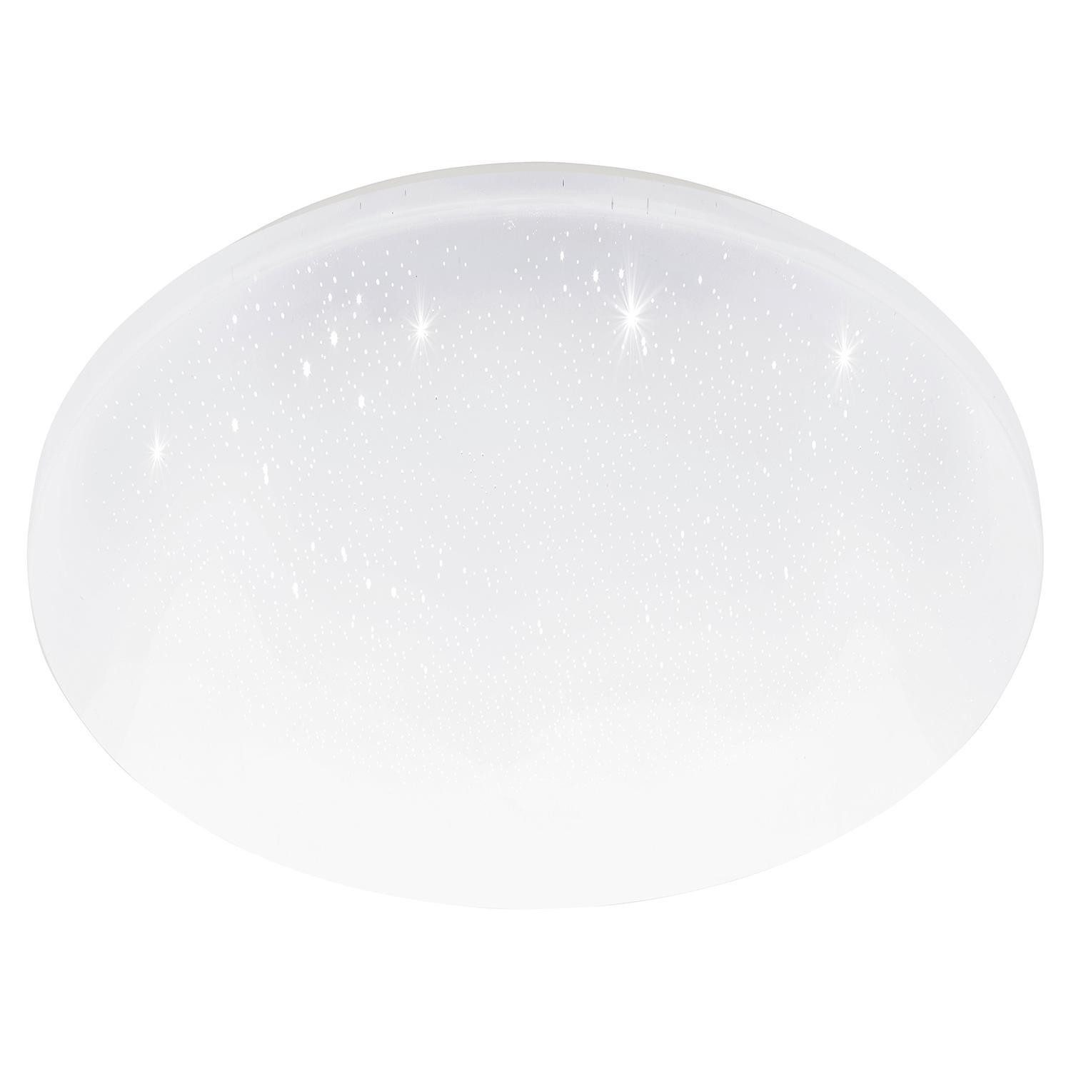 EGLO LED Deckenleuchte POGLIOLA, Ø 31 cm, Weiß, Kunststoff, Stahl, Anpassung der Farbtemperatur, Sternenhimmel, LED fest integriert, Extra-Warmweiß, Neutralweiß, Tageslichtweiß