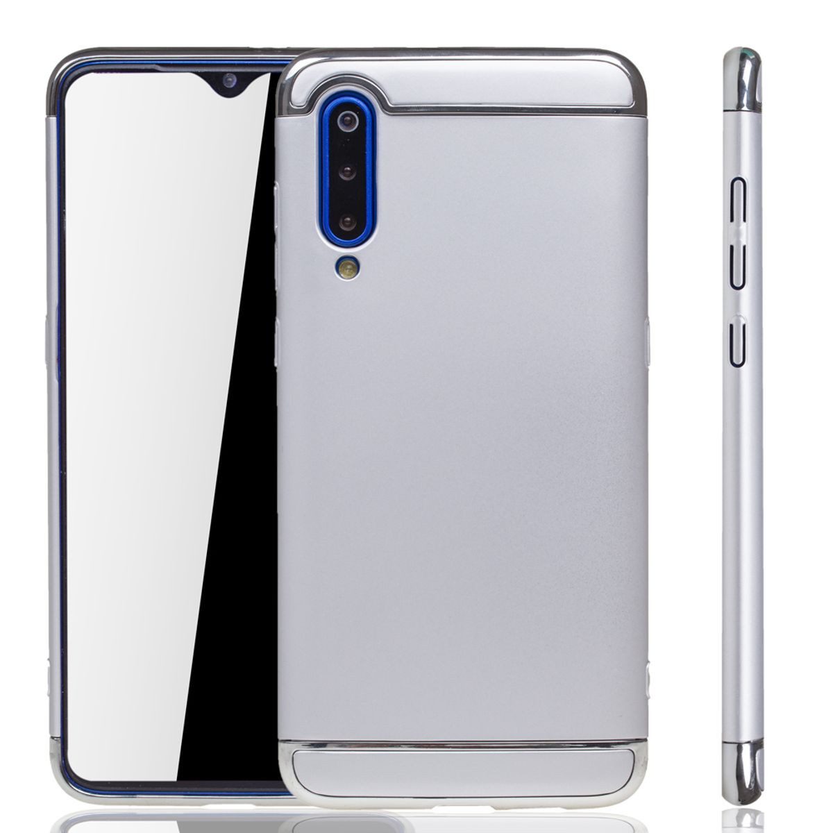 König Design Handyhülle Xiaomi Mi 9, Xiaomi Mi 9 Handyhülle Backcover Silber