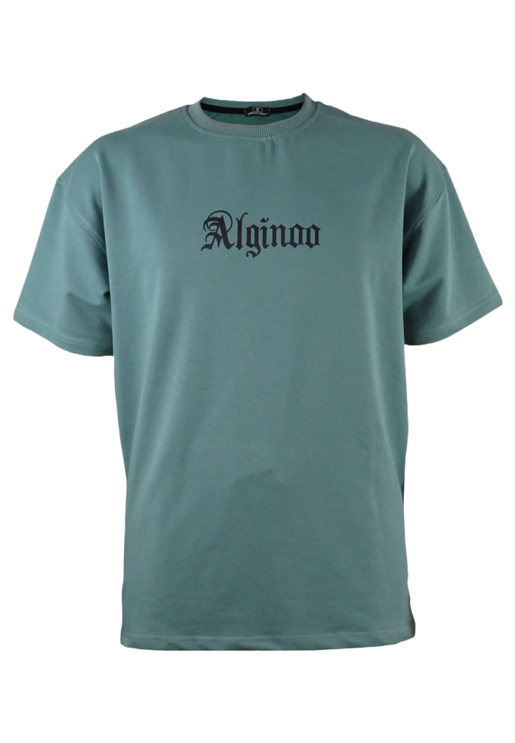 Türkis ALGINOO Print T-Shirt - T-Shirt