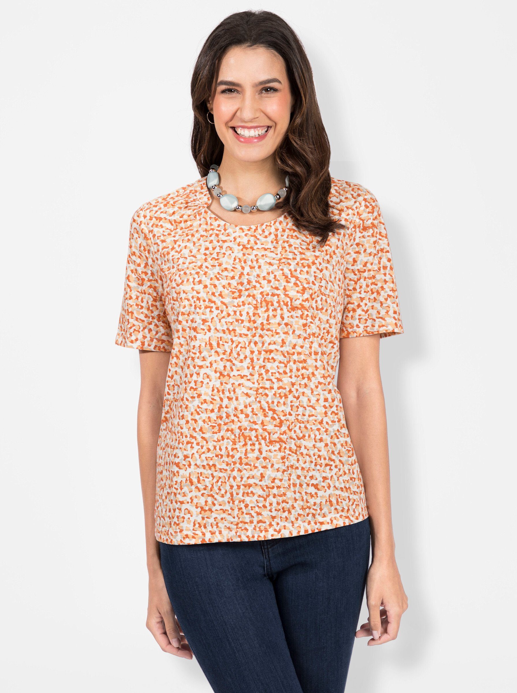 T-Shirt WITT apricot-bedruckt WEIDEN