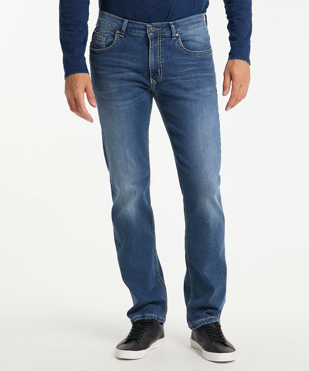 - Jeans Pioneer HANDCRAFTED 1654 9740.372 MEGAFLEX stone 5-Pocket-Jeans mid PIONEER RANDO blue used Authentic
