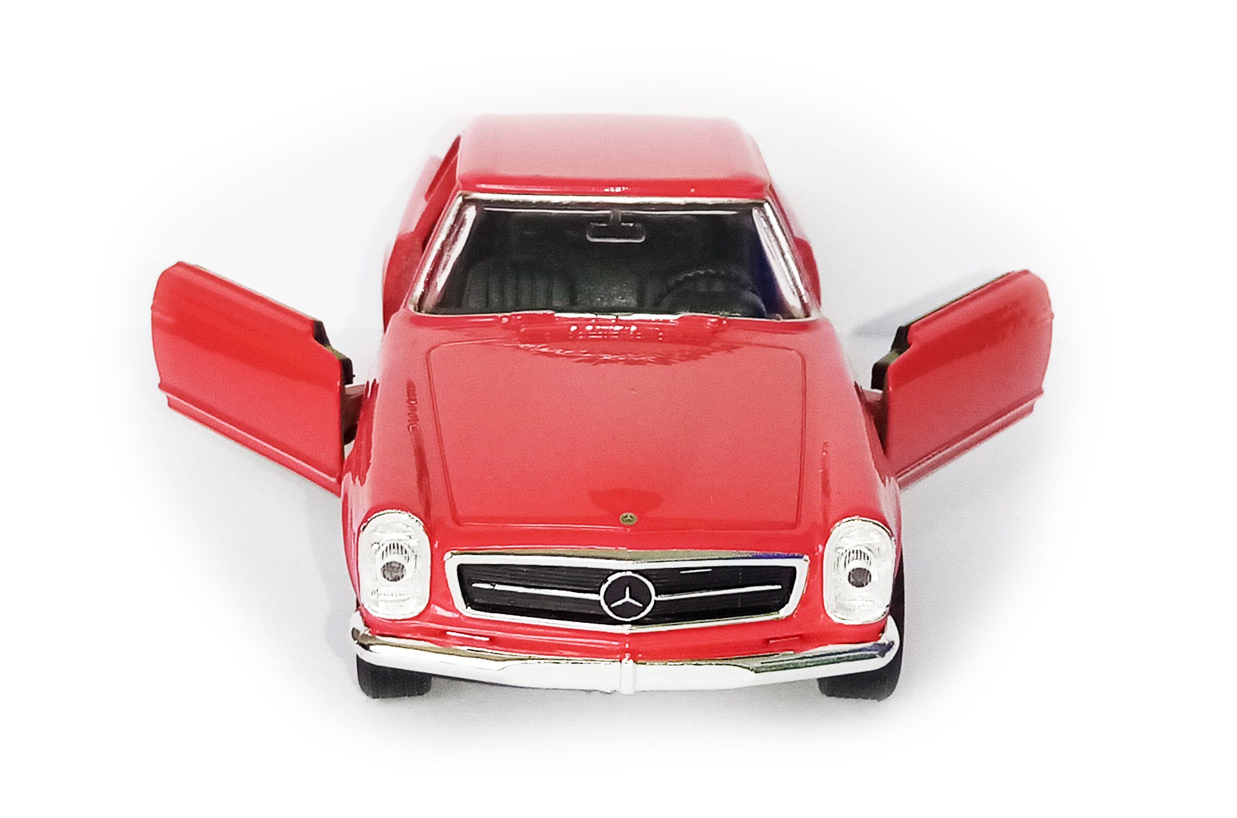 Welly Modellauto MERCEDES-BENZ 1963 230SL Metall Modellauto Modell Auto 3 (Rot), Spielzeugauto Kinder Geschenk