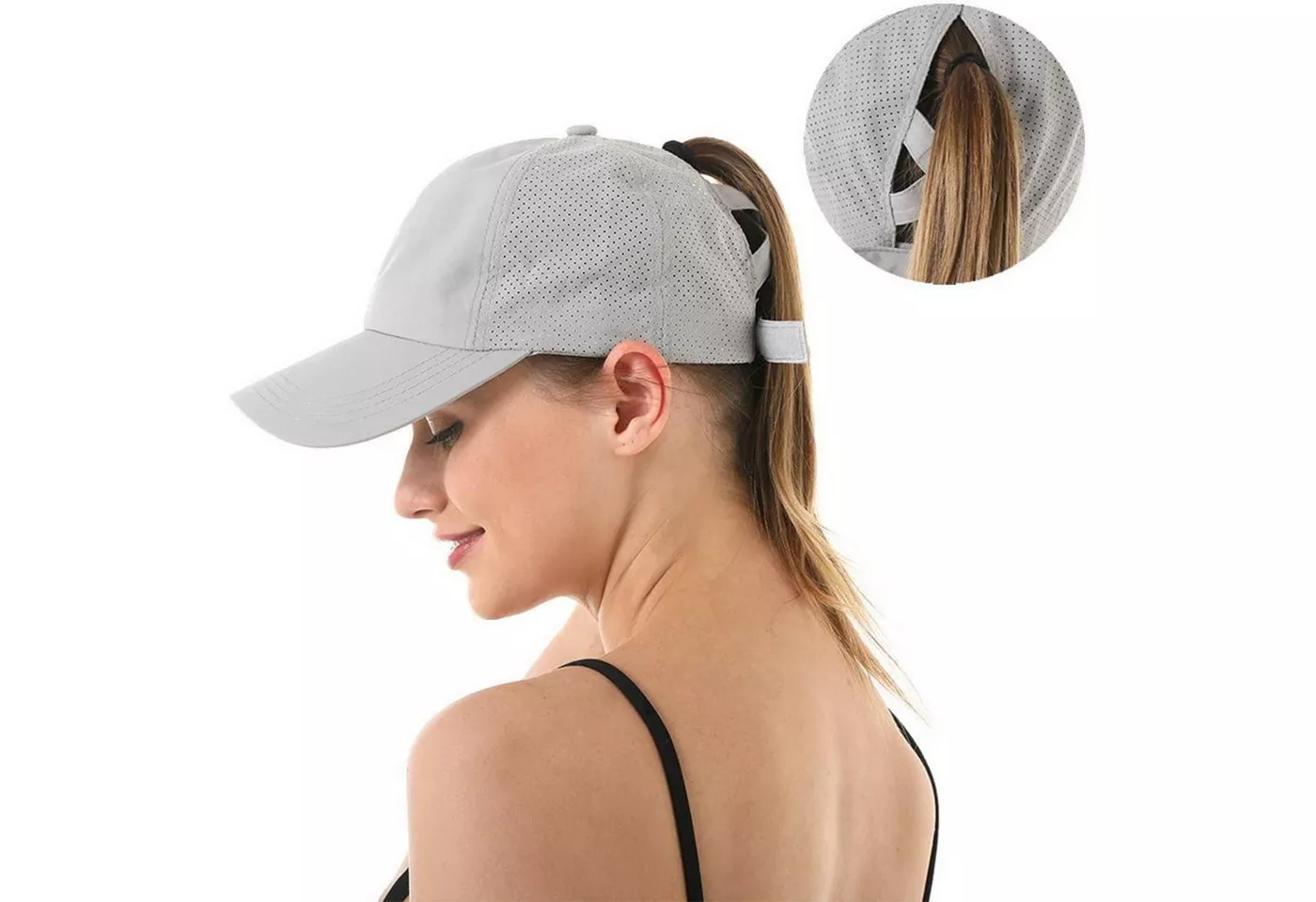 LuxusKollektion Baseball Cap Basecap Damen Herren Sommer Sonnenschutz Outdoor Sportkappe 1-Hellgrau