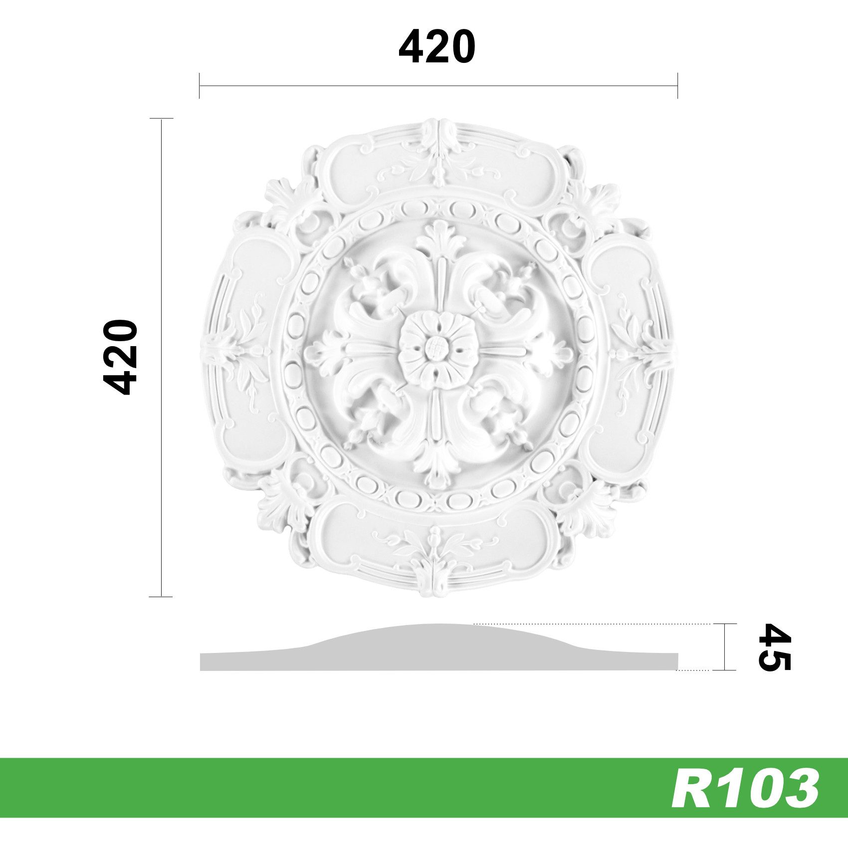 Grand Decor Wanddekoobjekt R103 (Stuckrosette aus günstig online kaufen