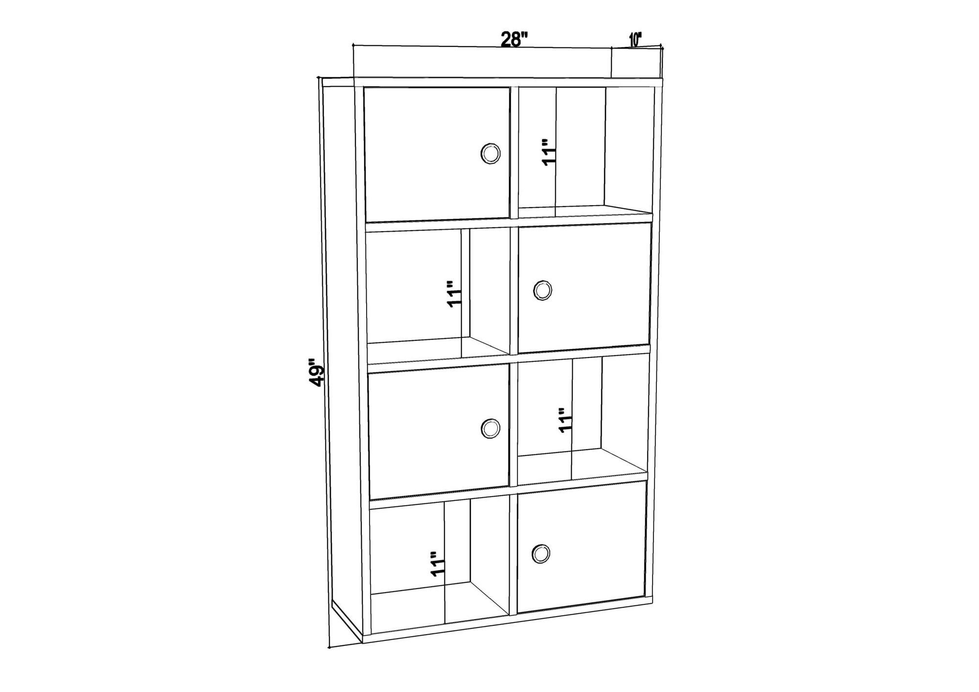 Skye Decor Bücherregal Tasso 123,4x72x25 RTC, cm Anthraziteichenfarbig, Bücherregale