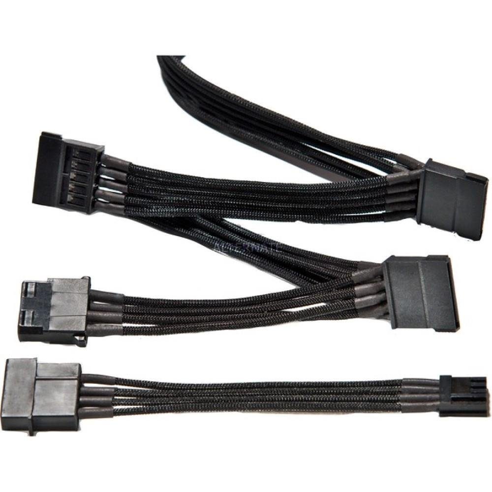 be quiet! Power Cable PSU > 3x SATA + 1x HDD/FDD Netzkabel, CM-61050, Computer, PC, Stromkabel, Netzkabel, SATA, HDD/FDD, Power Strom-Kabel, schwarz