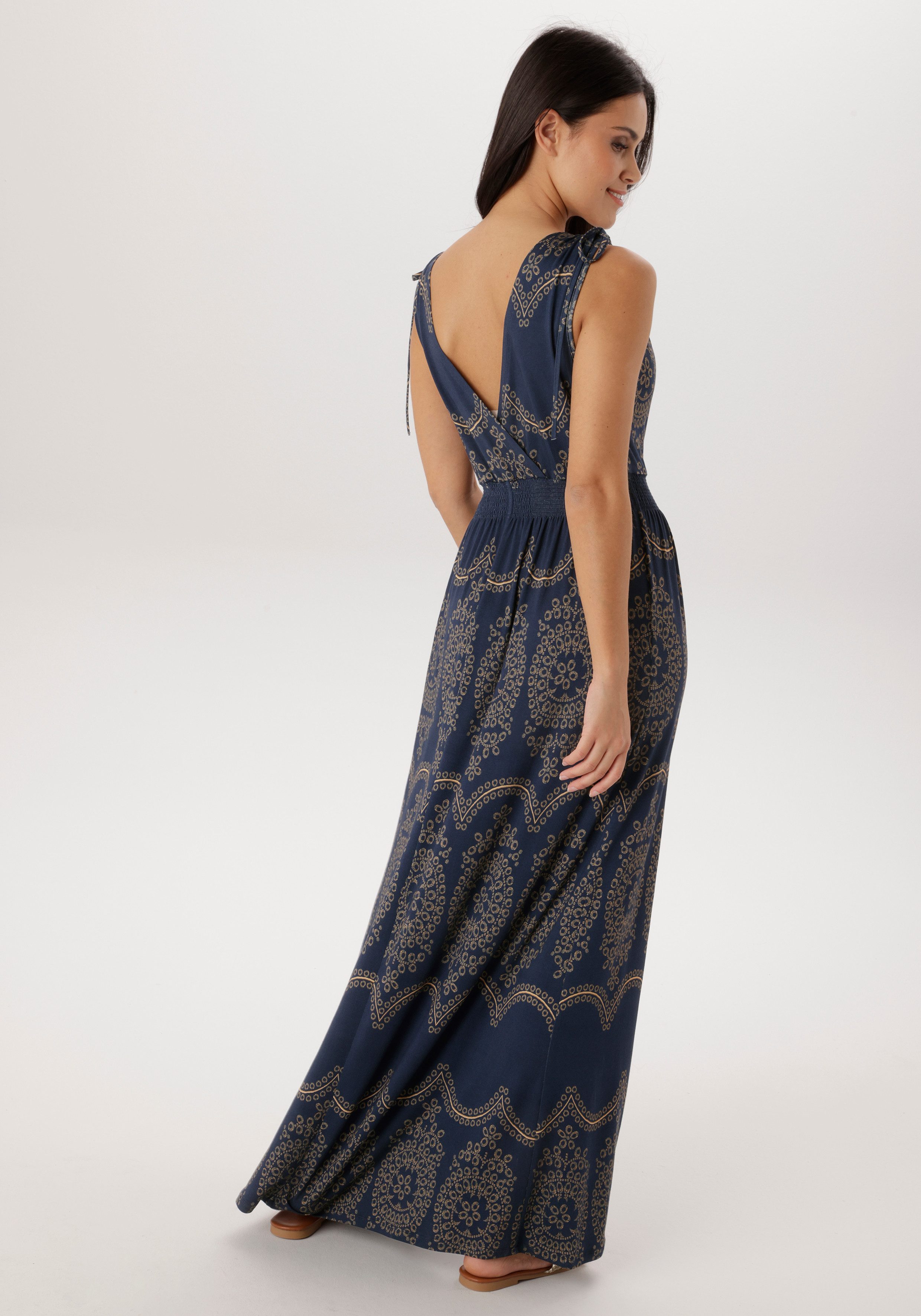 Aniston SELECTED Sommerkleid mit breiten Trägern zum Raffen - NEUE KOLLEKTI günstig online kaufen