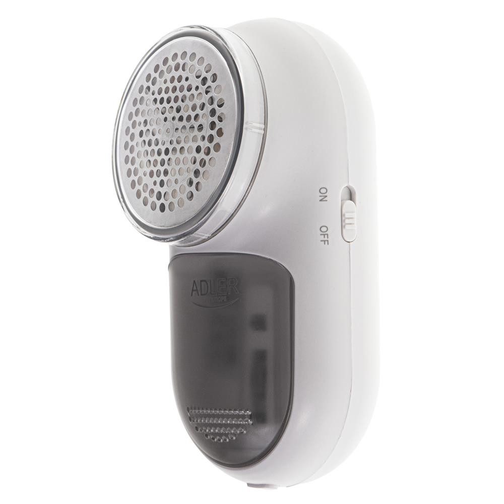 Adler Fusselrasierer AD 9621, Akku Fusselentferner für alle Textilien, mit Bürste, USB, weiß