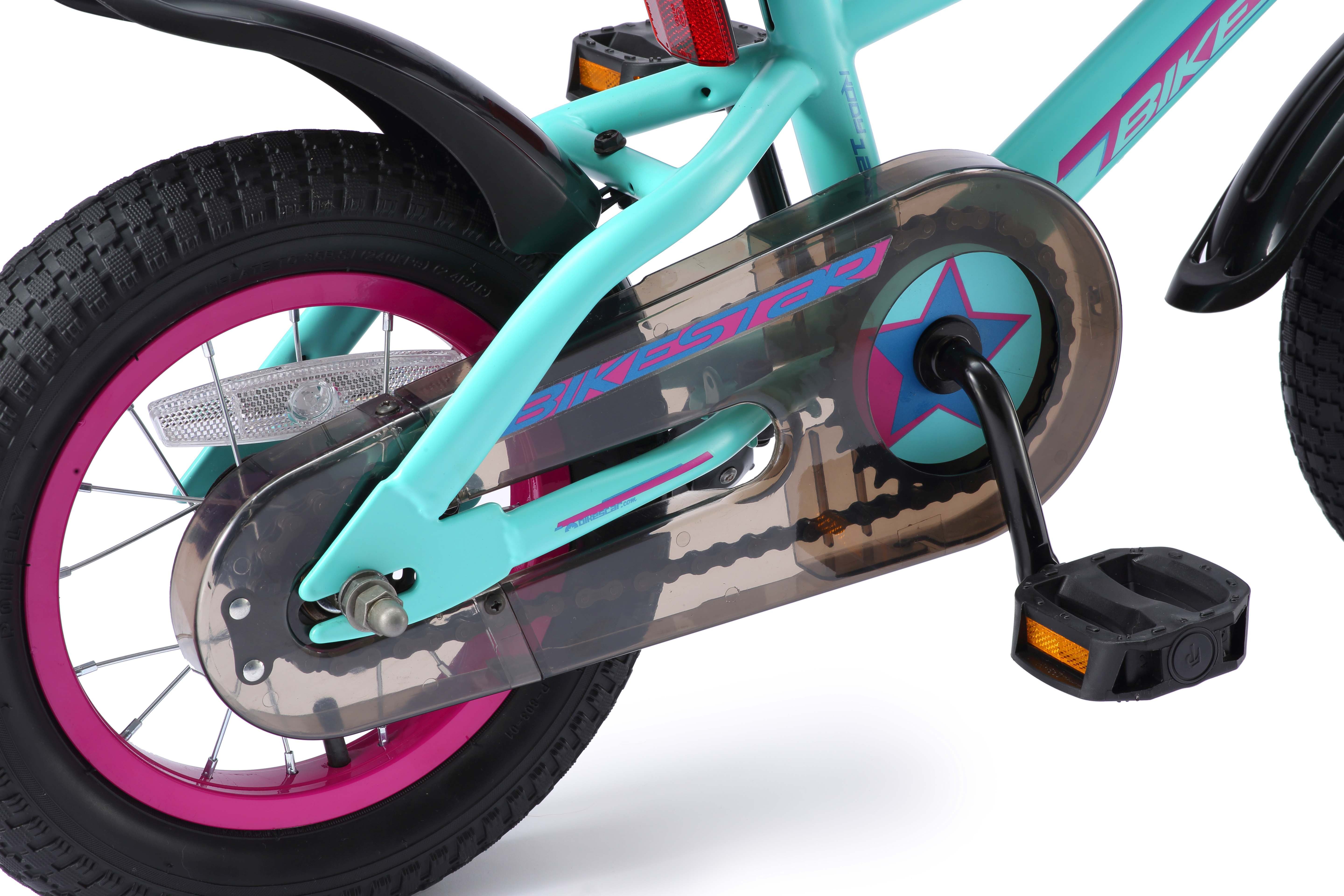 Bikestar Kinderfahrrad Urban Jungle, 12 Zoll, ab 82 cm, 3 - 5 Jahre, Jungen, Mädchen, 1 Gang, Handbremse, Rücktrittbremse, Kettenschutz, Höhenverstellbar