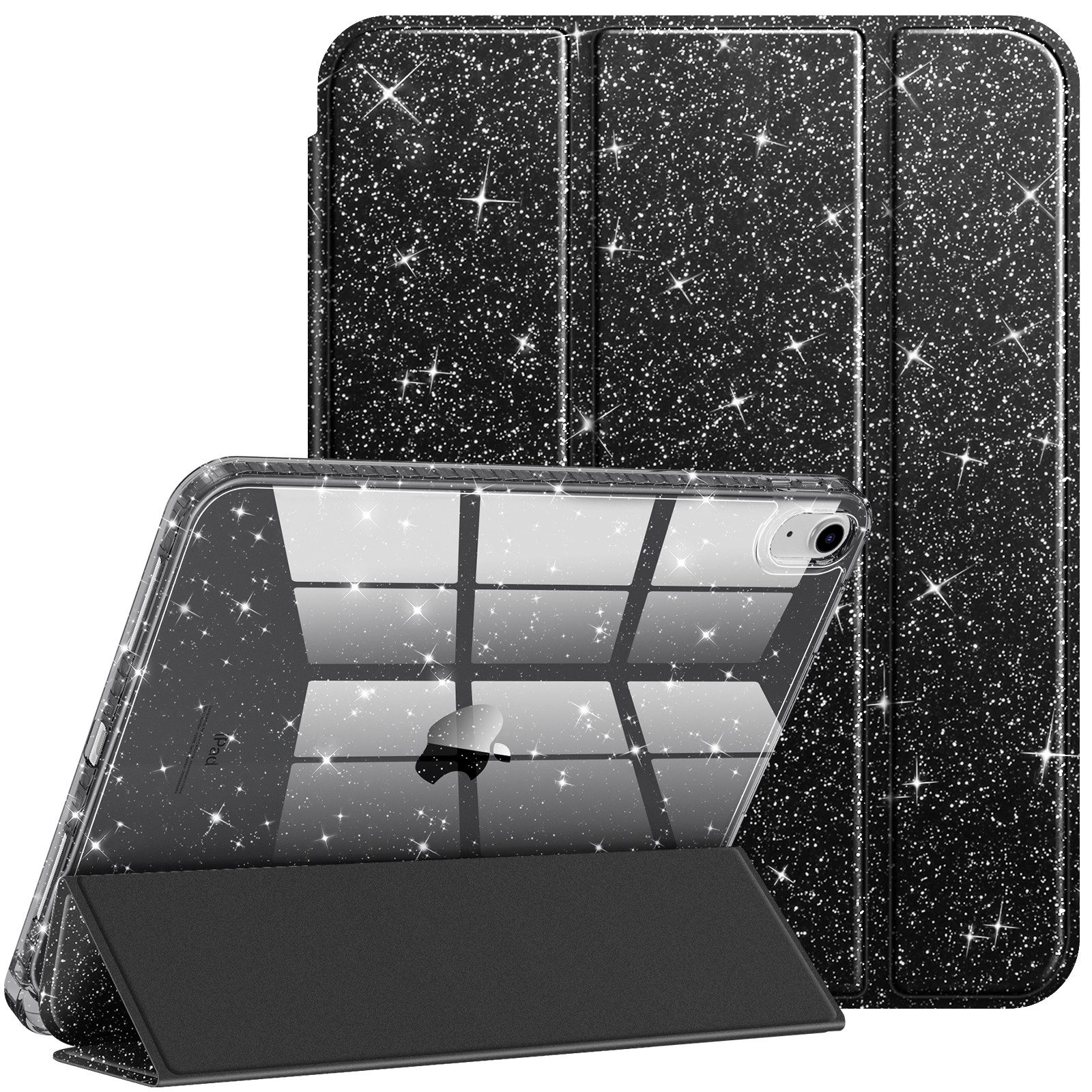 Fintie Tablet-Hülle für iPad 11 Generation 11 Zoll 2025(A16), iPad 10 Generation 2022, mit Stifthalter, Glitzernde Stoßfeste Case mit Glänzende Rückseite