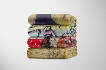 Sinus Art Handtücher Handtuch Strandhandtuch Saunatuch Kuscheldecke mit Fotomotiv Großbritannien Fla, Baumwolle-Polyester-Mix (1-St), Handtuch