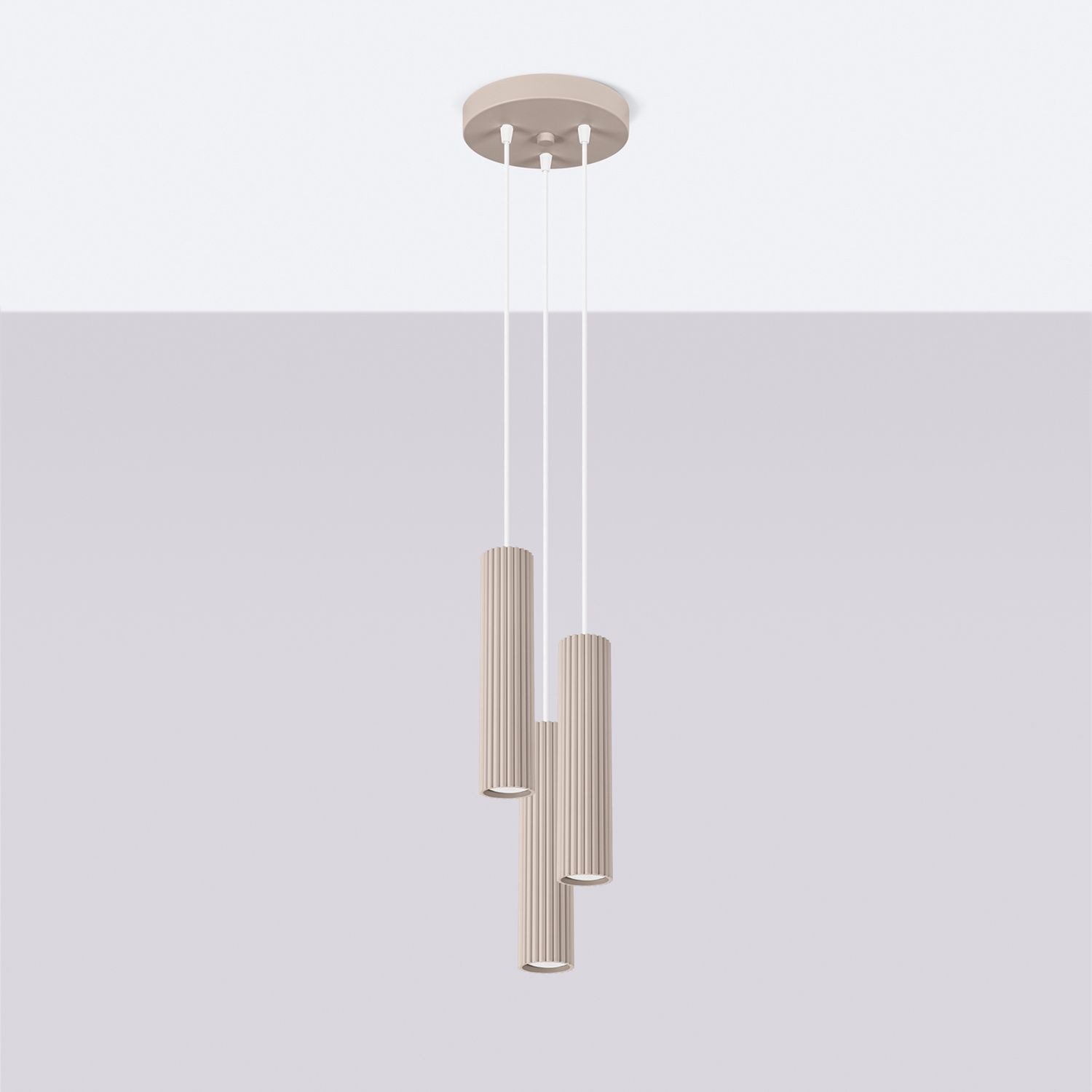 Licht-Erlebnisse Pendelleuchte BERTA, ohne Leuchtmittel, Aluminium GU10 IP2 günstig online kaufen