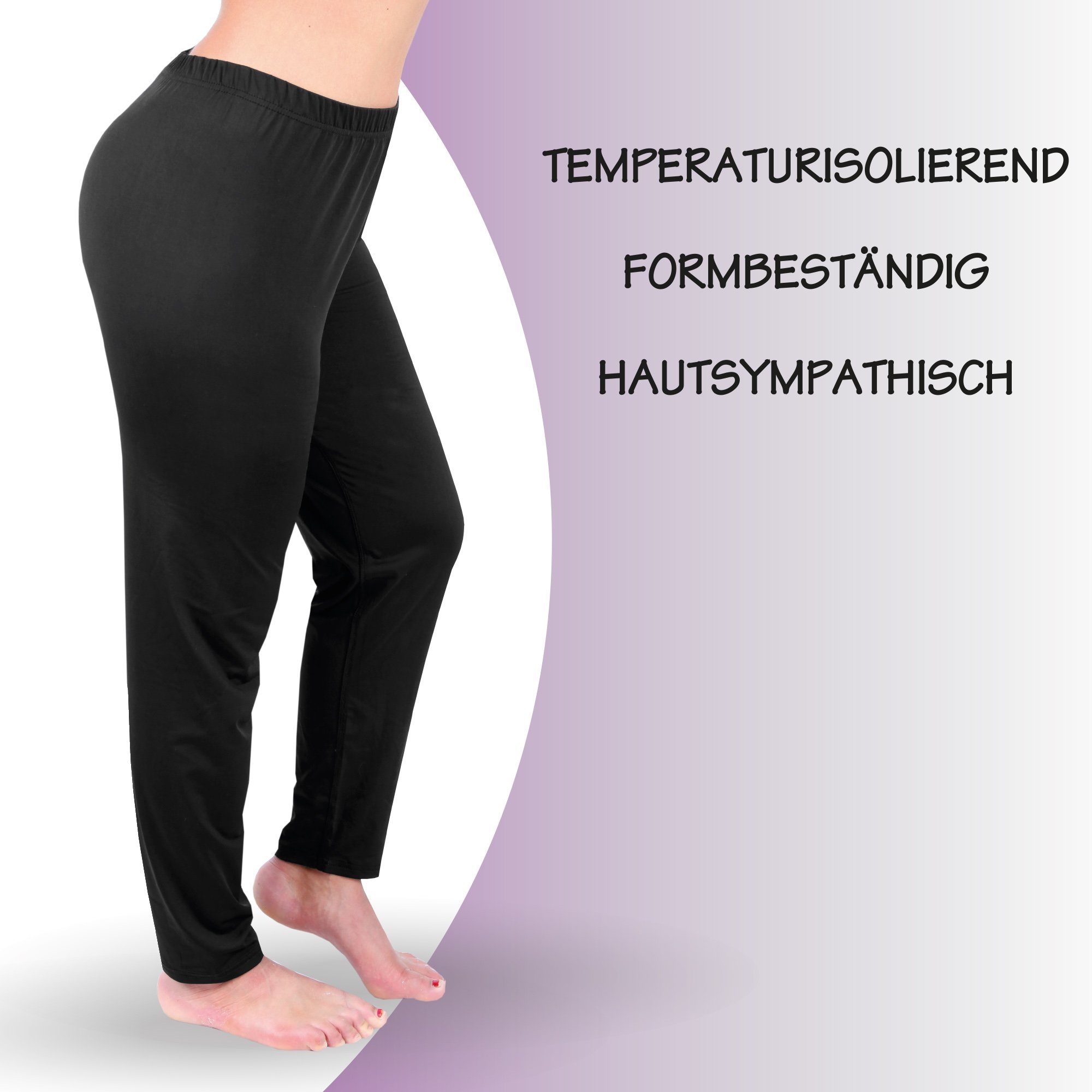 hemmy Fashion Thermounterhose Thermo Hose Damen Ski Unterwäsche, weiches Innenfutter Microfleece, Funktionsunterwäsche