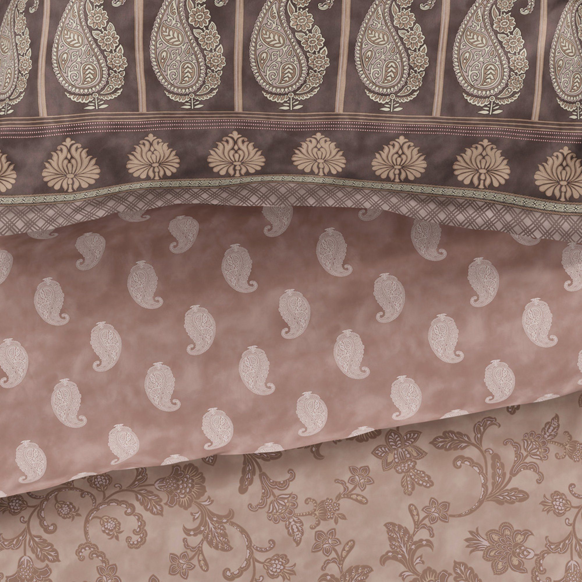 Bassetti Bettwäsche Wendebettwäsche "Mantova", Mako-Satin, Feinsatin Paisley/Blumen/Ranke