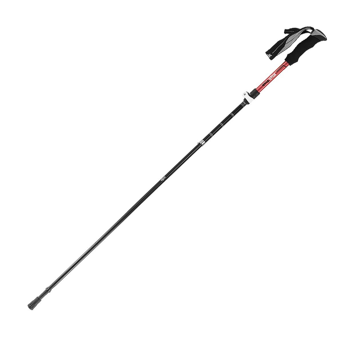 MidGard Nordic-Walking-Stöcke 107-125cm verstellbar, Antischock Dämpfung, Wanderstöcke mit Tasche (1 St) Rot