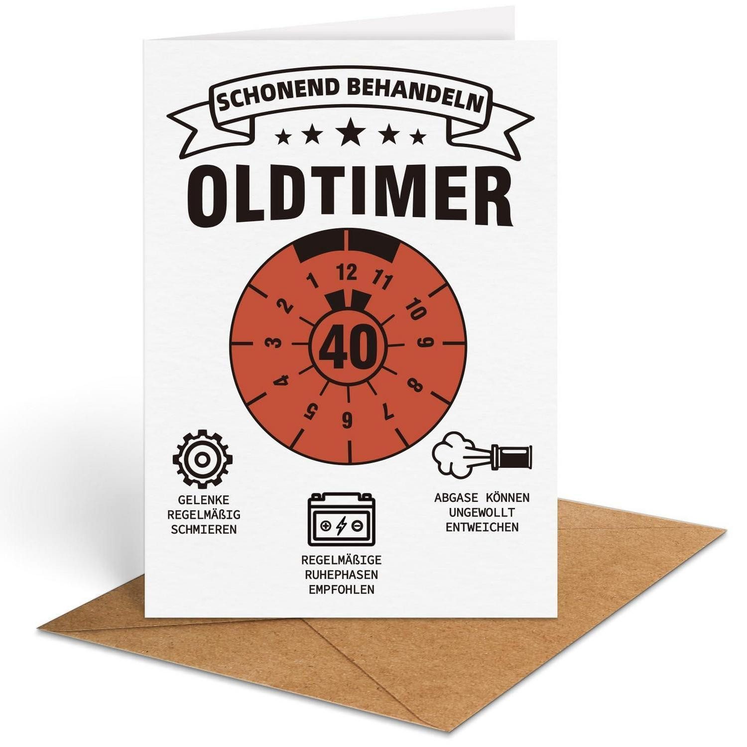 LuxusKollektion Geburtstagskarte Geburtstagskarte Mann Lustig Oldtimer Rot