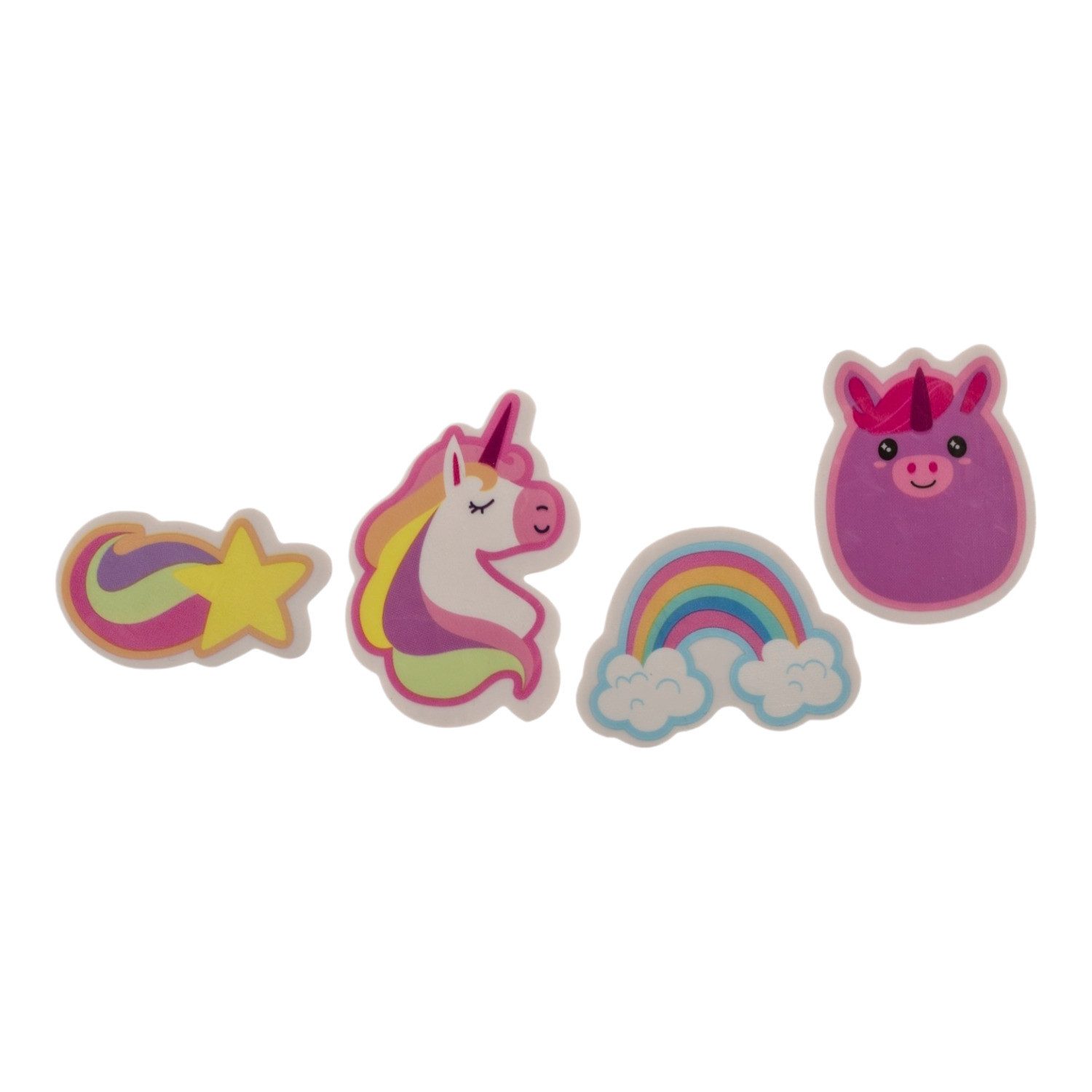 Out of the Blue Radiergummi Einhorn Radiergummi Regenbogen Radierer im 4er Set