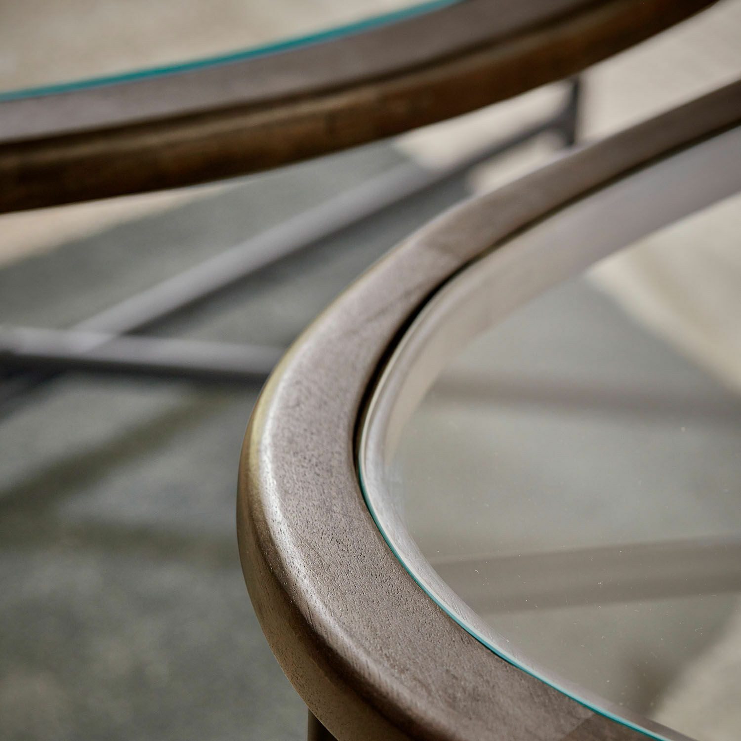 Mirabeau Couchtisch Couchtisch 2er Set Kembria dunkelbraun/schwarz/