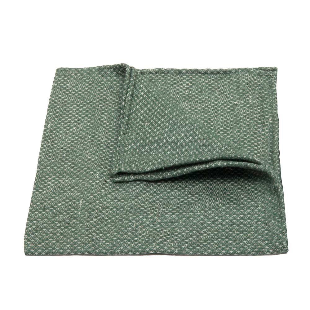 Herren Tücher BGENTS Einstecktuch Gewebtes, handrolliertes Einstecktuch aus Seiden-/Baumwoll-Gemisch in Grün mit geometrischem M