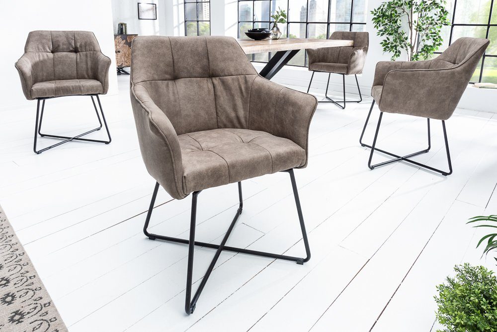 riess-ambiente Polsterstuhl LOFT vintage taupe / günstig online kaufen