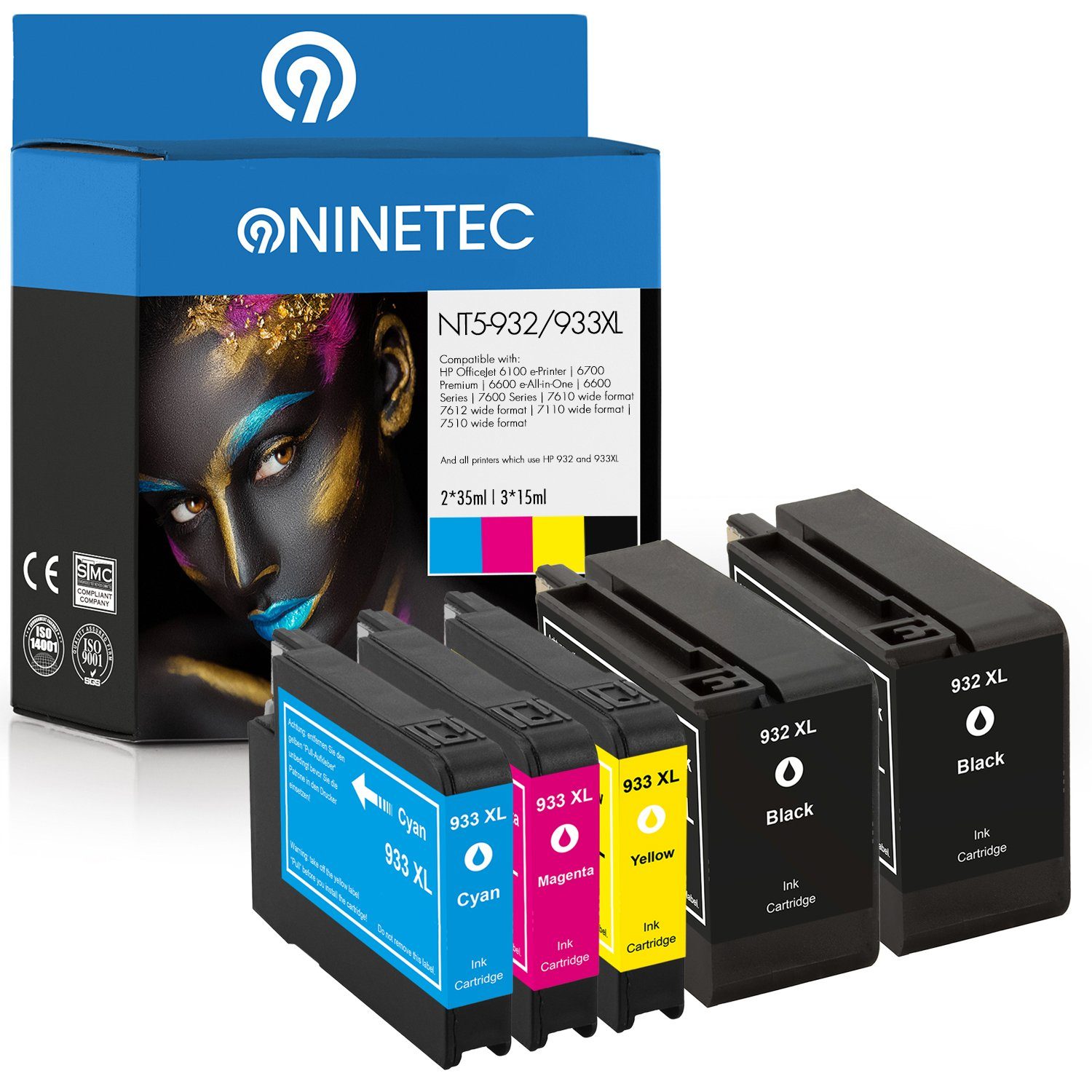 NINETEC ersetzt HP 932XL 933XL 932 XL 933 XL Tintenpatrone