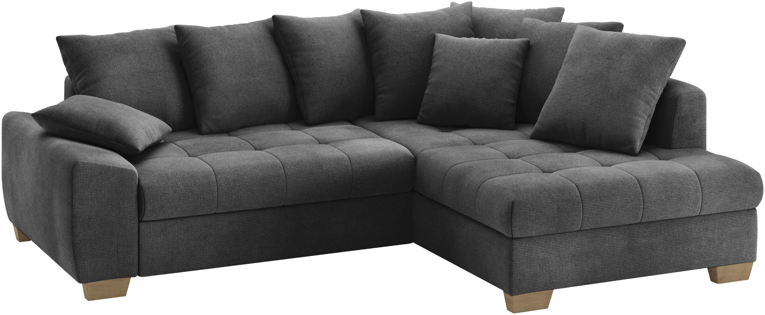Mr. Couch Ecksofa Nikita II, L-Form, Wahlweise mit Bettfunktion, Bettkasten & RGB-LED-Beleuchtung