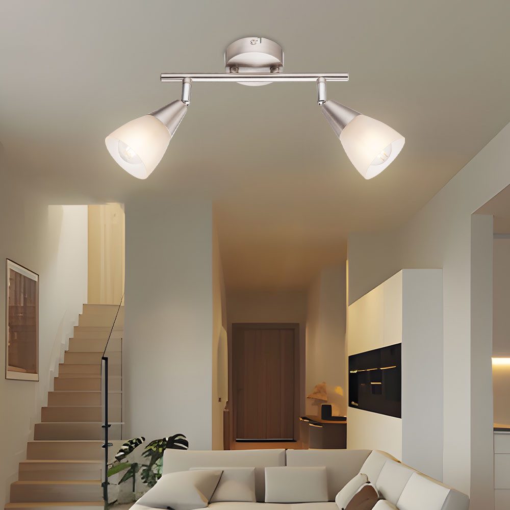GLOBO LIGHTING LED Deckenspot, Leuchtmittel nicht inklusive, Decken Lampe Leuchte Spot Strahler 2-Flammig Beleuchtung Wohn Zimmer