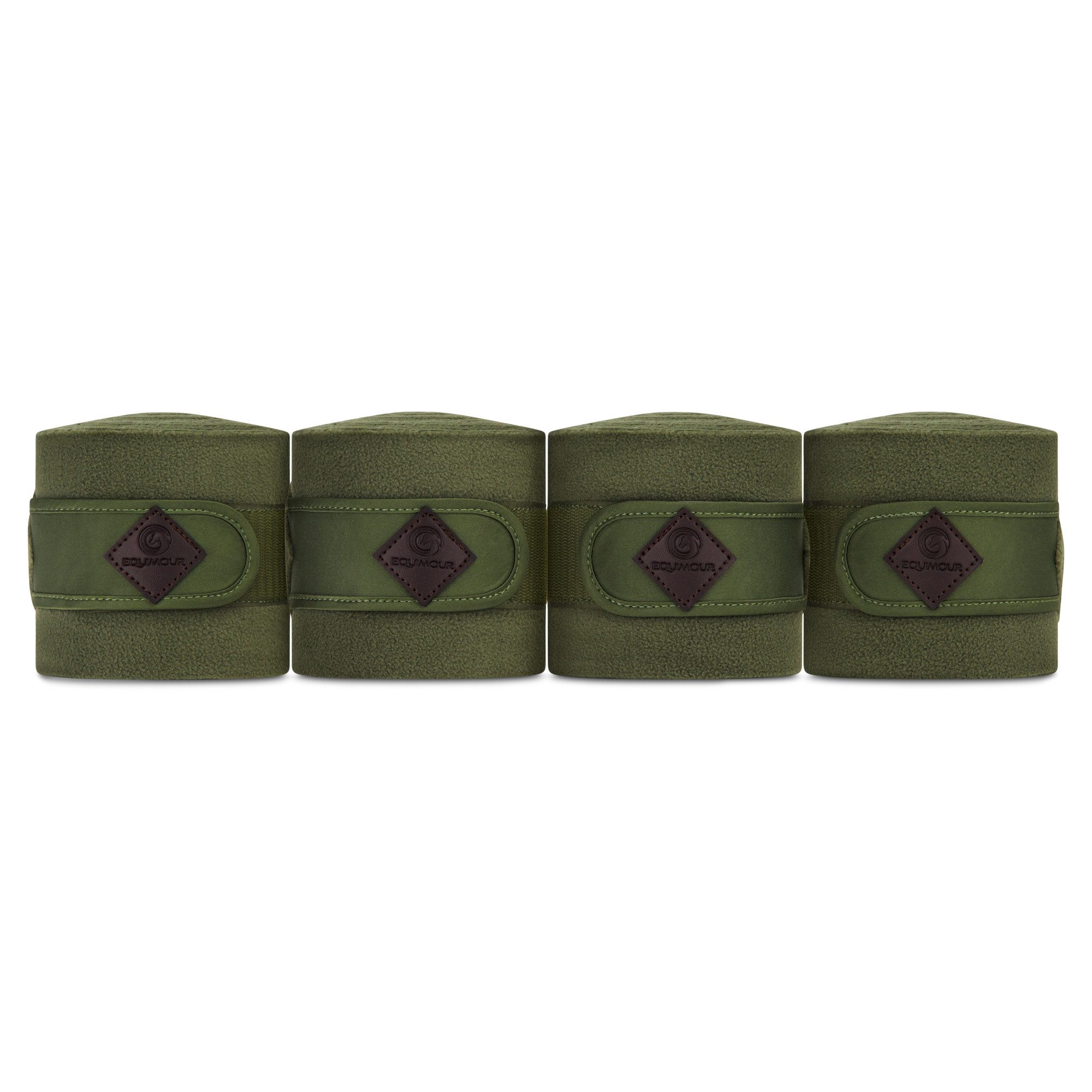 Equimour Pferdebandage Fleecebandagen im 4er-Set, Sage (1-tlg), Anti-Pilling, 380g Fleece, 4er Set, weich, formstabil