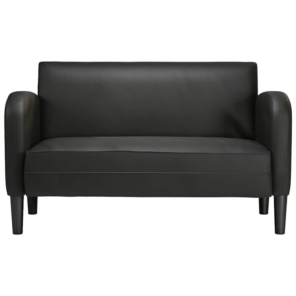 vidaXL Sofa Zweisitzer-Sofa Schwarz 110 cm Kunstleder, 1 Teile günstig online kaufen