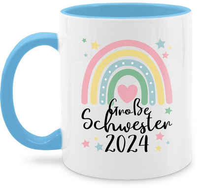 Shirtracer Tasse Große Schwester Geschenk 2024 Regenbogen Big Sister, Keramik, Große Schwester