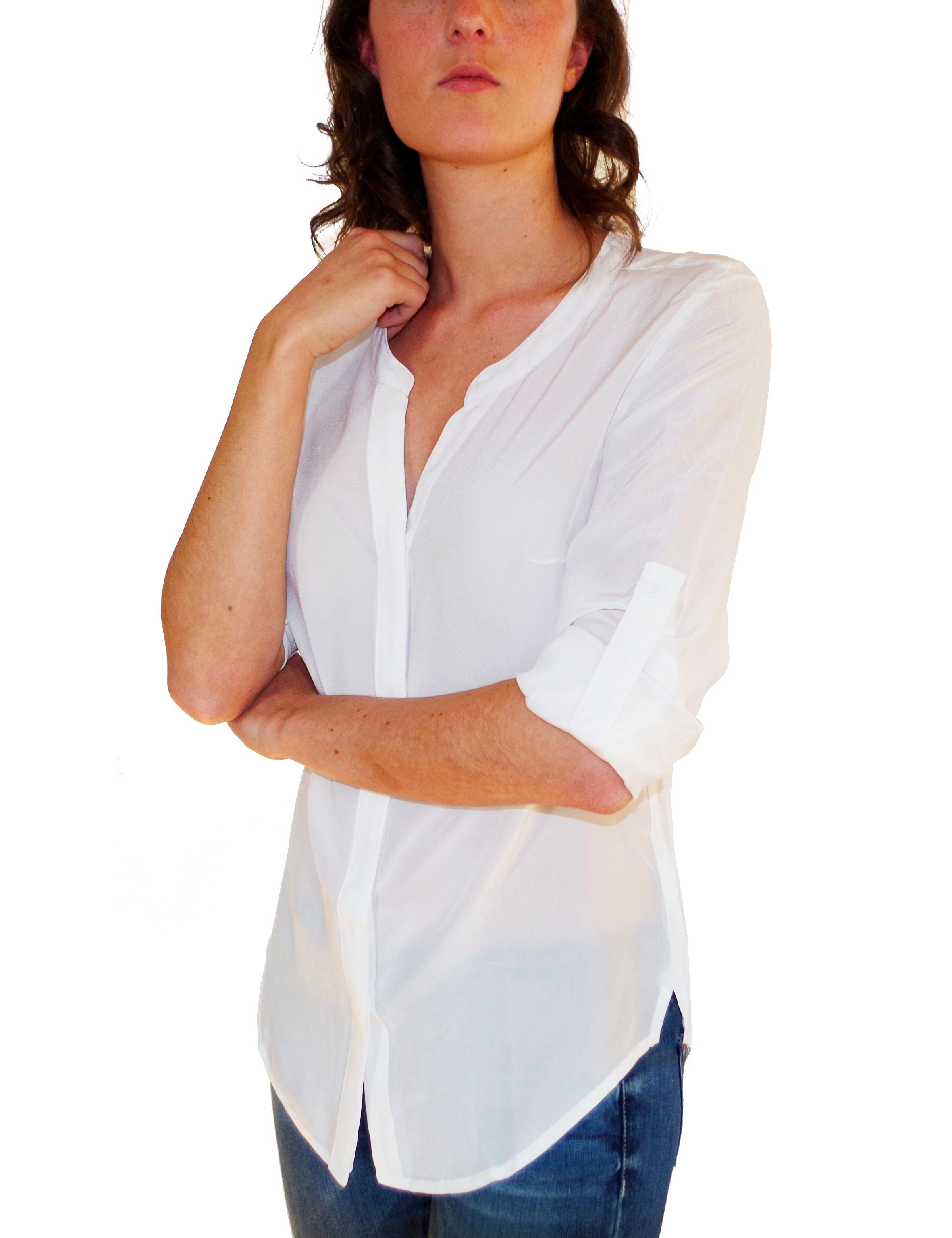Posh Gear Seidenbluse Damen Bluse Camicetta aus 100% Seide