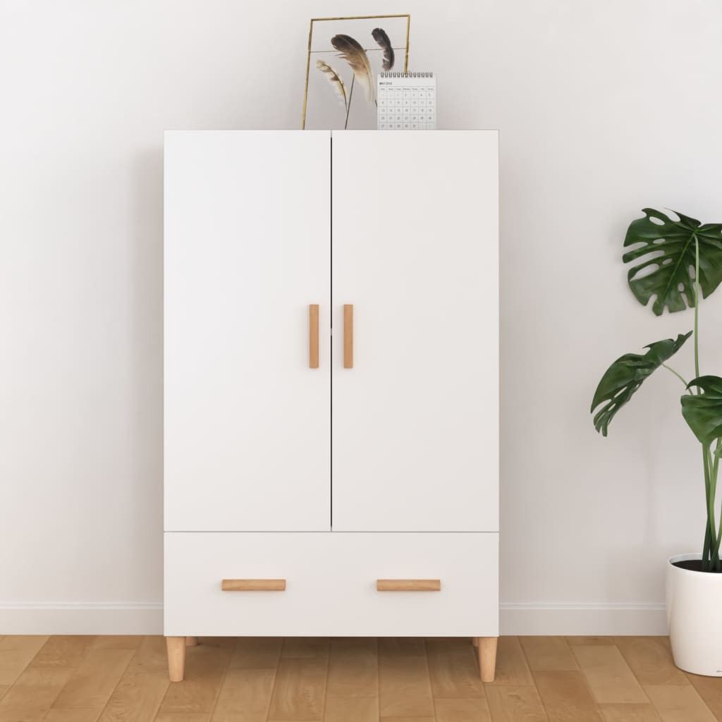 vidaXL Highboard NA Highboard Weiß 70x31x115 cm Spanplatte Kommode Anrichte