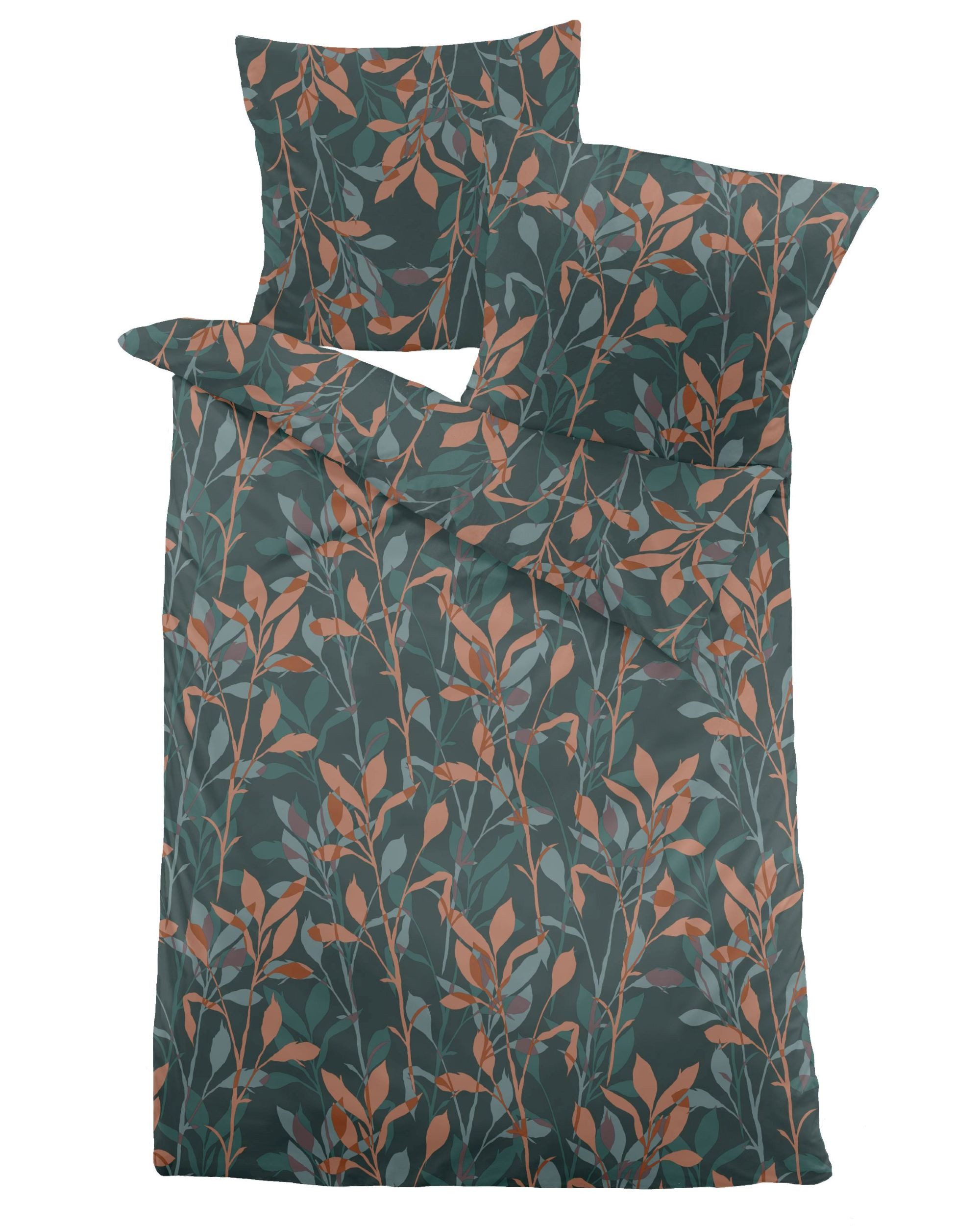 Dormisette Bettwäsche Dormisette Edel Biber Bettwäsche 155x220 Zweige Blätt günstig online kaufen